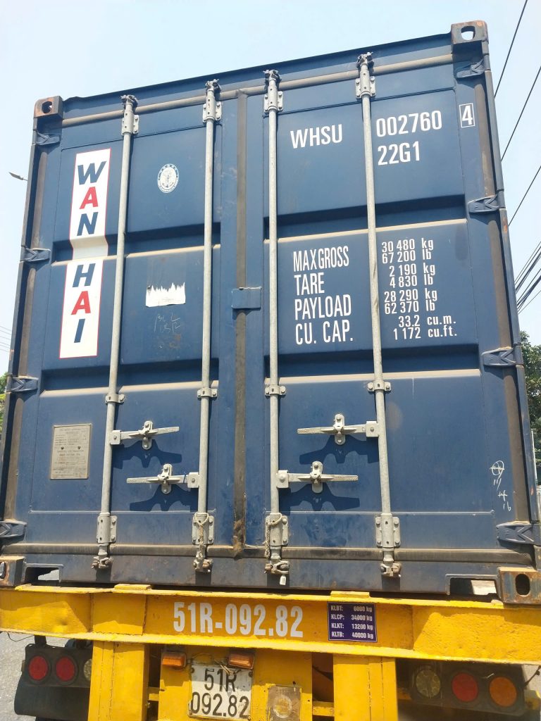 export 1x20ft joss powder to Taichung Tailoan