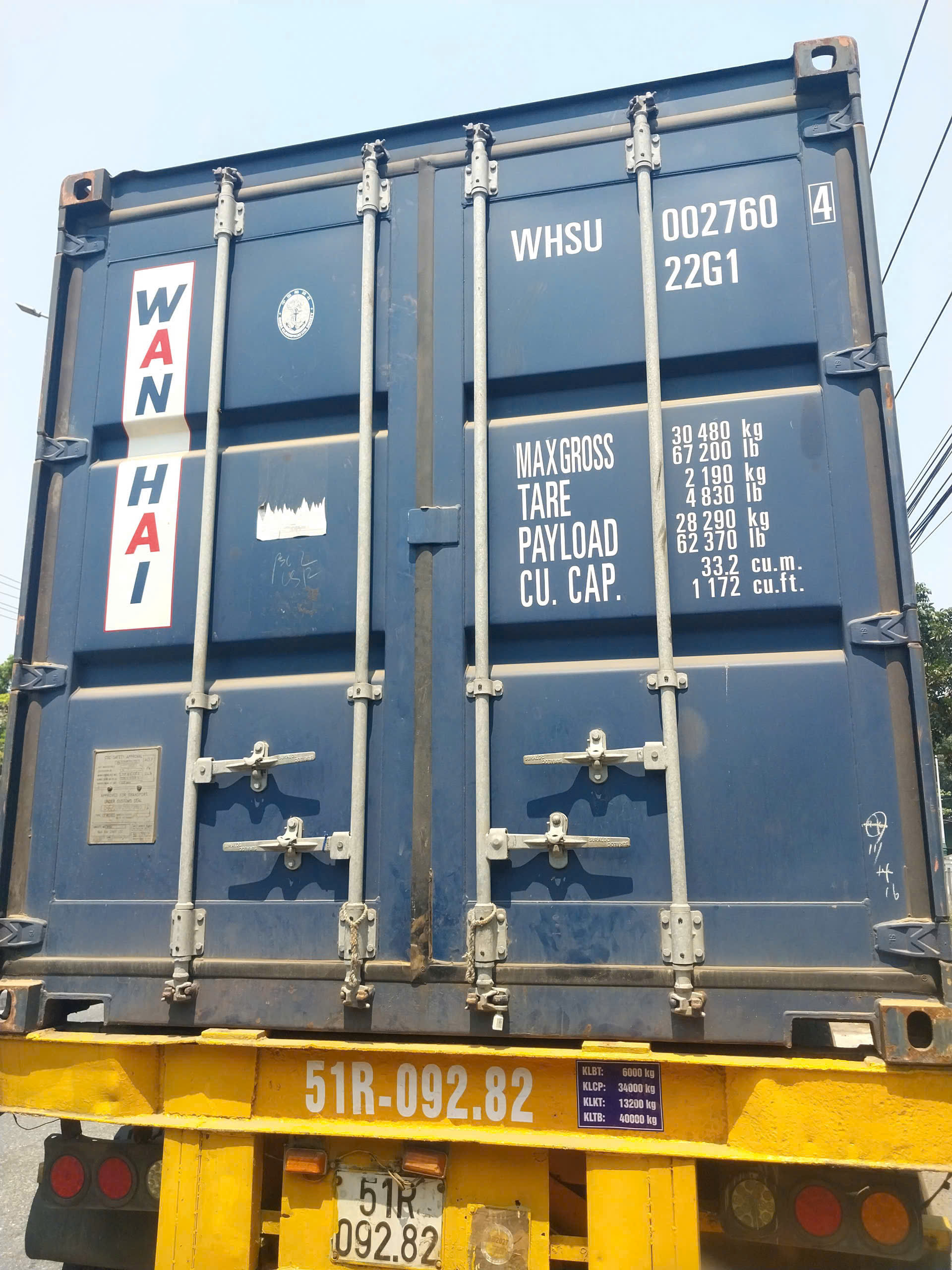export 1x20ft joss powder to Taichung Tailoan